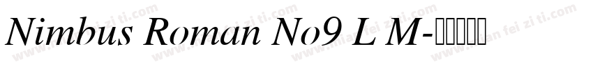 Nimbus Roman No9 L M字体转换